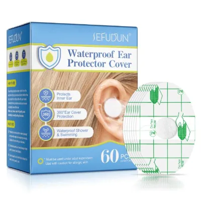 SEFUDUN Waterproof Ear Patch for Baby Bathing, Ear Protection, Hair Washing, Ear Protection, Water Proof Device 60PC
