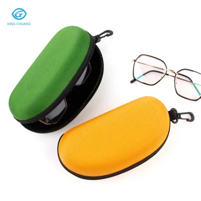 Hot Sale Large EVA Glasses Case Semi-Hard Zipper Travel Box for Sunglasses Eyeglasses Storage Bag with Custom Logo