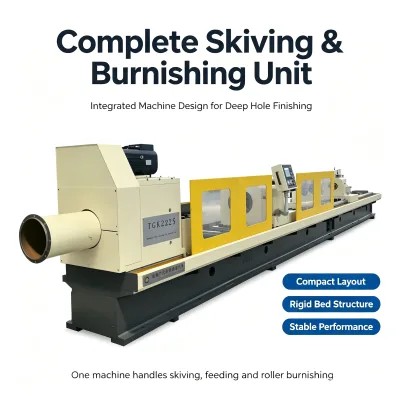 CNC Deep Hole Roller Burnishing Machine Mirror Surface Internal Hole  Finishing Skiving  Machine