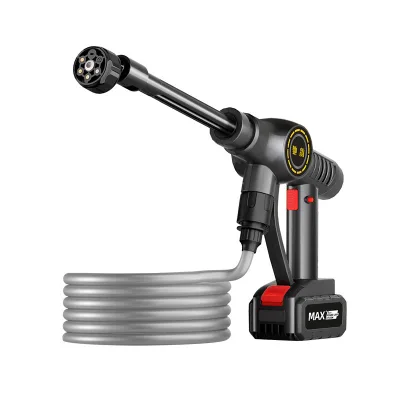 21V High-Pressure Wireless Water Gun Rechargeable ABS Electric Brushless Car Washer Home & Car with Copper Boost Lithium Battery