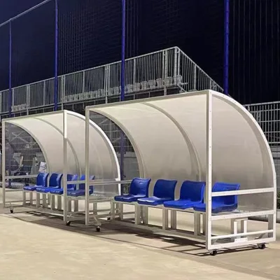 Sports Court Equipment Football Bench Stadium Seats-Durable HDPE UV Resistant Anti-Fire for Football Soccer Substitutes Coaches
