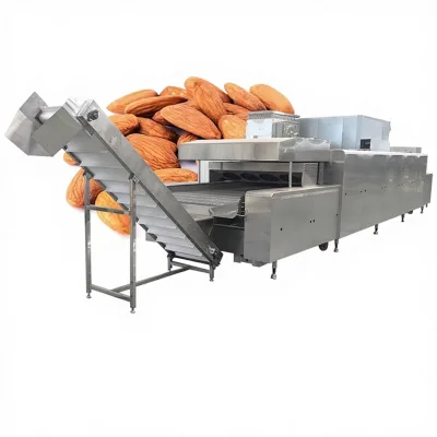 Small Electrical Nut Peanut Roasting Peeling Machinery Continuous Automatic Electric Peanut Roasting Machine