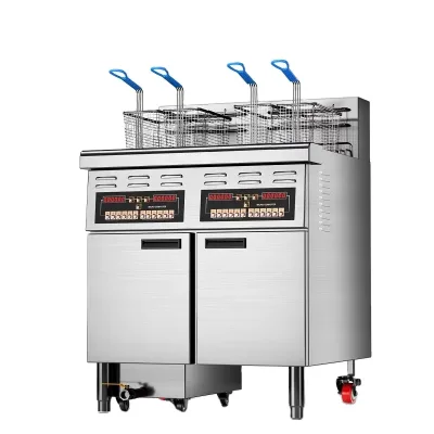 Commercial Freestanding High-output Large Capacity Auto Lift Fryer with Built-in Filtration for Restaurants Food Shops