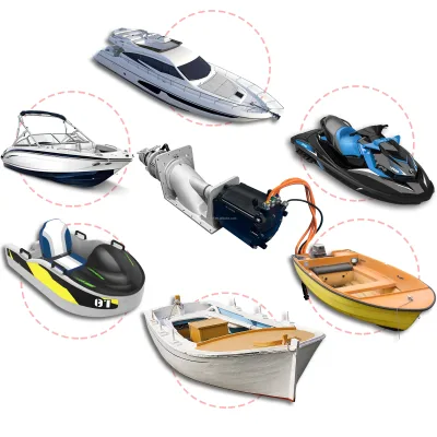 New 72-84V 20KW 6500 RPM 316 Stainless Steel 120 Blade Jet Pump Thruster Boats Yachts Controller Motor One Set Vehicle