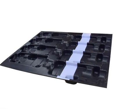 Custom Anti-Static PET Thermoformed Tray Vacuum Forming Electronic Component Turnover Tray ESD Plastic Packaging Tray