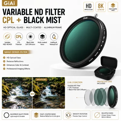 Factory OEM Variable ND Filter CPL Black Mist Soft Diffusion HD Multi-coated Nano Coating Scratch Resistant Optical Glass Camera