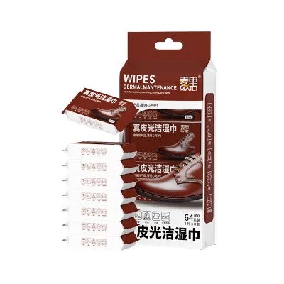 Leather Shoe & Garment Care Disposable Wet Wipes-30 Count Pack Removes Stains Restores Shine Nourishes & Conditions Leather