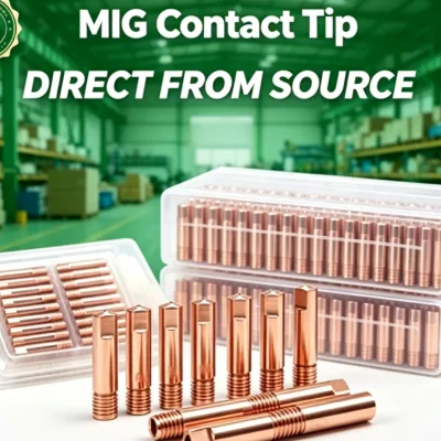 Binzel Contact Tip MB15/15AK 0.8mm 1.0mm 1.2mm Copper CuCrZr Mig Welding Contact Tips China Factory Direct
