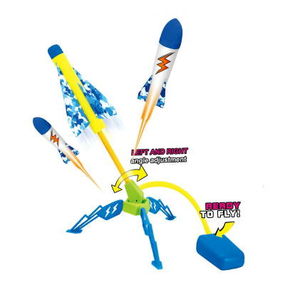 Zhengguang Educational Plane Model Launch Airplane Slingshot Foam Rocket Launcher Rocket Toys