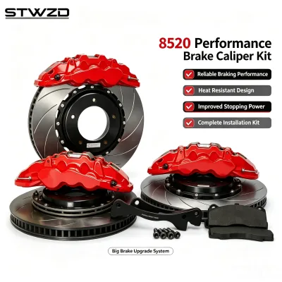 Universal 8520 4 Pot Performance Brake Caliper Aluminum Racing Brake Caliper for Volvo XC90 S80 II XC70 V50 Xc60 2019 T8 Rotor