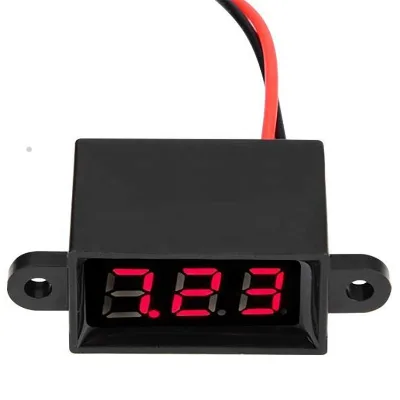 Waterproof Car/Motorcycle Digital Voltage Tester Panel Volt Meter Voltmeter Gauge DC 12V 0.28" 2-wire