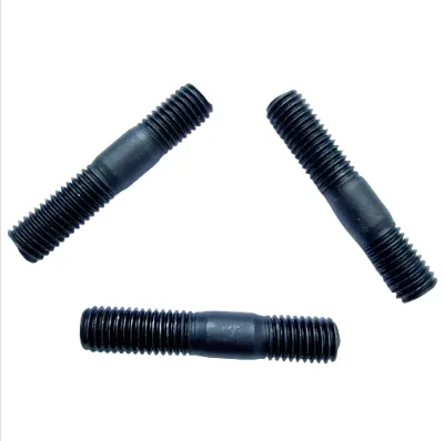 High Quality M18 Galvanized Steel 50mm Double-Ended Fasteners Carbon Black Grade 8.8 Nuts and Bolts