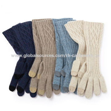 Cashmere knitted gloves