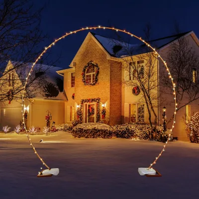 Light up Wedding Lighted Arches for Weddings Columns Metal Heart With Lights Arch