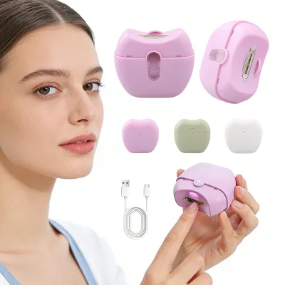 Portable Electric Finger Nail Trimmer Rechargeable Nail Care Tool for Baby Low Noise 2 Speed Settings