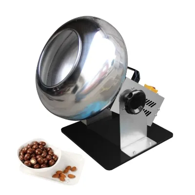 RM Mini Food Cocoa Nut Candy Small Almond Sugar Peanut Burger Tablet Film Chocolate Coating Pan Panning Machine Automatic Coater