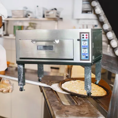 380 Degree High Temperature Electric Stainless Steel Freestanding Single Door Industrial Deck Oven for Hotel Use 100L Capacity