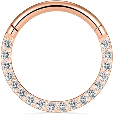 Wholesale Piercing Nose Rings Inlaid Stone Technology Unisex Luxury Metal Nose Rings