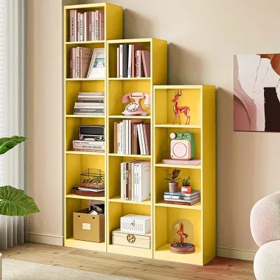 Floor-standing Narrow 6-story Modern Wooden Display Bookcase for Home Office & Living Room