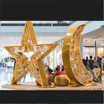 Hot Sale New Design Ramdan Light Ramadan Decoration 2021 Moon Light for Shopping Center