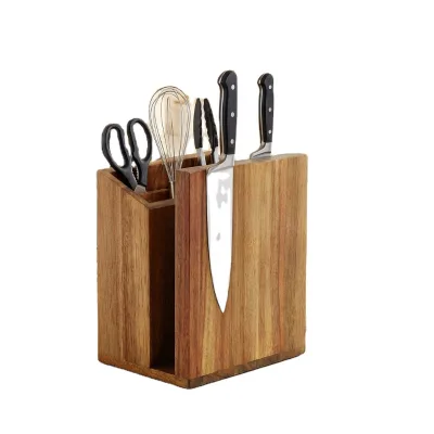 Acacia Wood Magnetic Knife Block Holder Magnetic Knife Stands Rack | Homex_BSCI Factory