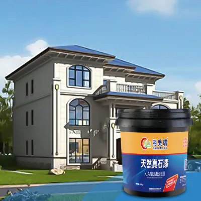Fast Drying Natural Colorful Fire Prevention Real Stone Paint Arts Decorative Exterior Stone Effect Coating Stone Effect Paint