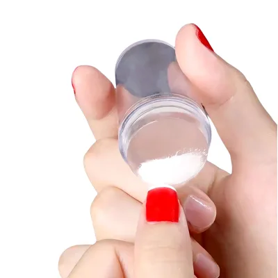 Wholesale Private Label Nail Art Tools Transparent Diamond Nail Stamper Silicone Head French Nail Stamper