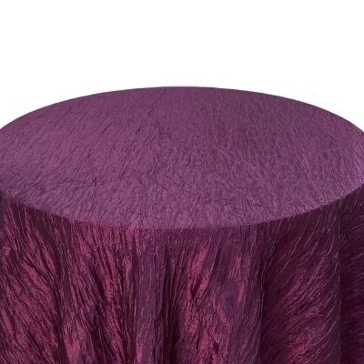 Premium Quality 8 ft Velvet Tablecloth ROUND Table Cloth Crushed Velvet Table Clothes Plain Dyed Waterproof