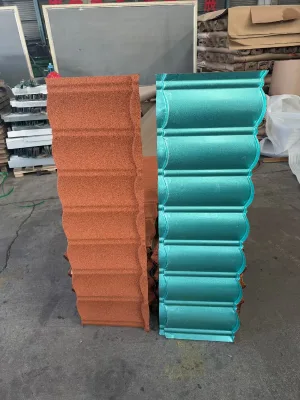 Wave Color Stone Metal Shingles Complete Set of Accessories for Villa, B&B, and Light-Gauge Steel House Roofing