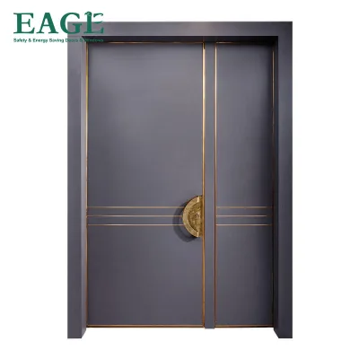 Modern Design House Front Door Steel Security Doors Residential Security Steel Door Multi Lock