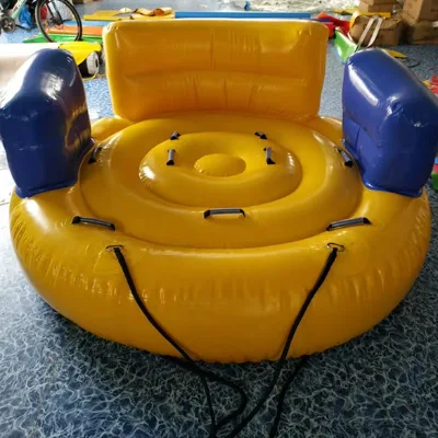 Crazy Inflatable Mini UFO Inflatable Water Rotating Disco Boat for Water Games Inflatable Flying Towable Boat