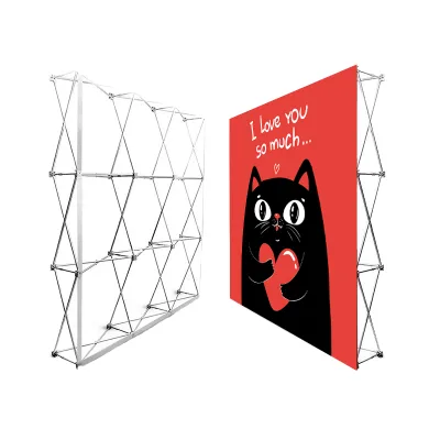 Indoor Promotional Pop-up Display Stand 3*3 Size Aluminum Alloy Frame pop up Backdrop Stand