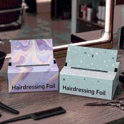 Custom Size High Temperature Resistance Disposable Hair Highlight Foil Roll Portable Pop up Hair Color Foil