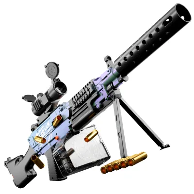 Factory Plastic Soft Bullets Gun Toy Kids Playing Simulation Shooting Game M249 Toy Gun for Kids