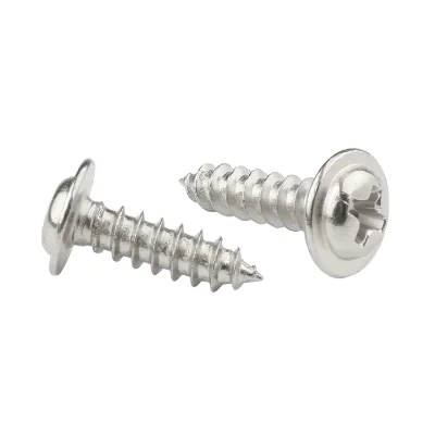Stainless Steel Grade 8/SS304 Black Cross Recessed Pan Head Tapping Screws with Collar Phillips Drive for Wood Applications