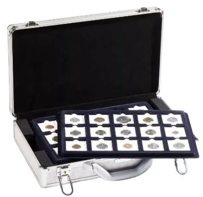 Lighthouse Aluminum Coin Case With 6 Coin Trays,Coin Storage&Display Box,New Display Showcase Storage Box