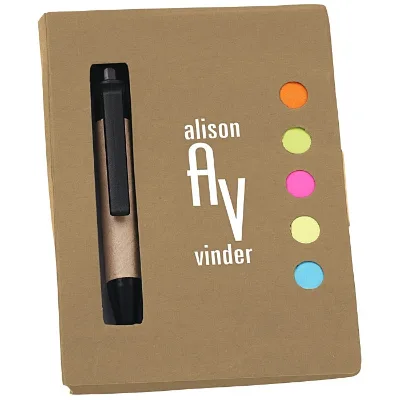 FOCUS Promotional Gift Eco-Friendly PU Cover Silk Screen Printed Compact Portable Jotter Set Custom Logo Printing Corporate Gift