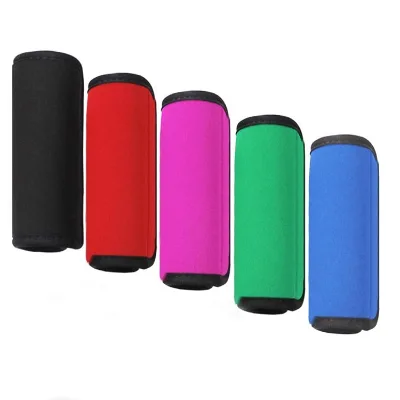 Multi-Color 5 Pack Comfort Soft Luggage Handle Wrap Grip Straps with Name Tag for Suitcase