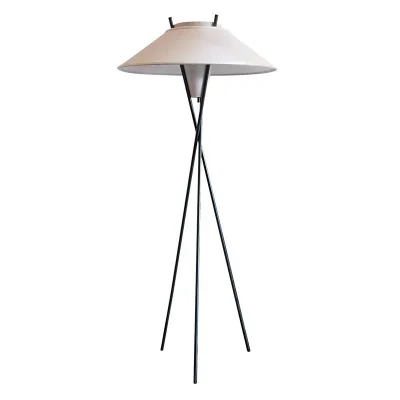 Nordic Personality Iron Cotton Fabric Lampshade Floor Lamp for Living Room