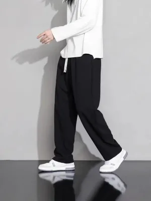 ODM Custom Men's Casual Pants Straight Loose Sweatpants Autumn Korean Style Fashionable Simple With A Drapey Feel Casual Pants