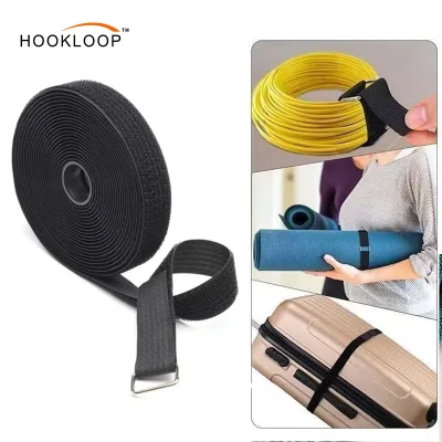 Eco-Friendly Reusable Adhesive Nylon Strip Tape Roll Heavy Duty Hook and Loop on Same Side for Shoes Bags Baby Items