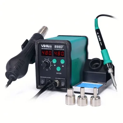 New Original IP20 Hot Air Desoldering Station 2 in 1 Digital Display 740W 220V 878D