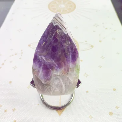 High Quality Rare Quartz Dream Amethyst Ornament Healing Crystal Stone Palmstone