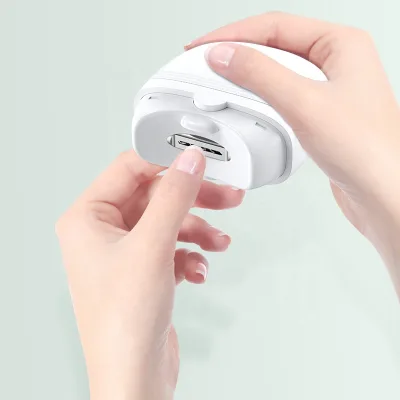 Portable Electric Automatic Nail Clipper Safety Manicure Tool Nail File Cutter Led Light Nail Trimmer with Debris Collection