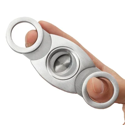 Erliao Luxury Stainless Steel Plastic Custom Logo White Black Portable Durable Cigar Cutter for Cigar Accessories Wholesale
