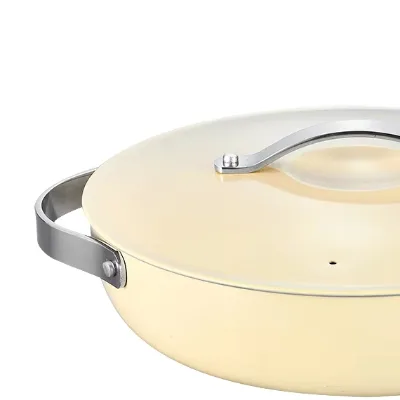 Aluminum Nonstick Ceramic Cookware Set Pots Pans Lids and Kitchen Storage Non Toxic PTFE & PFOA Free With Aluminum Lid Pass LFGB
