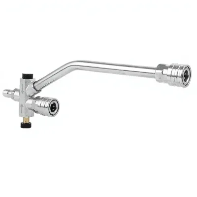Cross-border Bestseller Stainless Steel Silver Multi-function 1/4 Quick-change Adjustable High-pressure Car Washer Nozzle