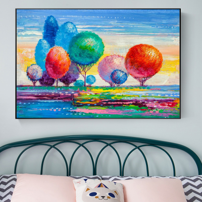 Modern Landscape Seaside Pictures Balloon Trees Canvas Painting Oil Painting Poster Modern Wall Art Picture Decor Home