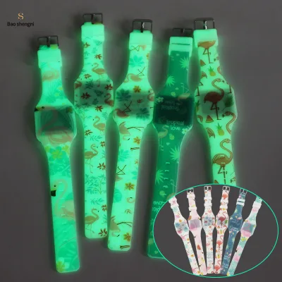 Cartoon Children's Luminous Watches Cute LED Digital Clock Kids Student for Girls Boys Reloj LED Light Watches