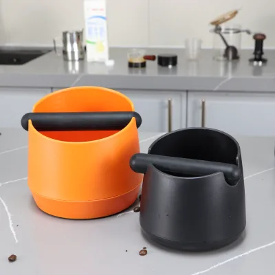 Coffee Knock Box 6.5inch Espresso Coffee Machine Accessories Large Capacity Design Knocking Rod Shock-Absorbent Durable Box